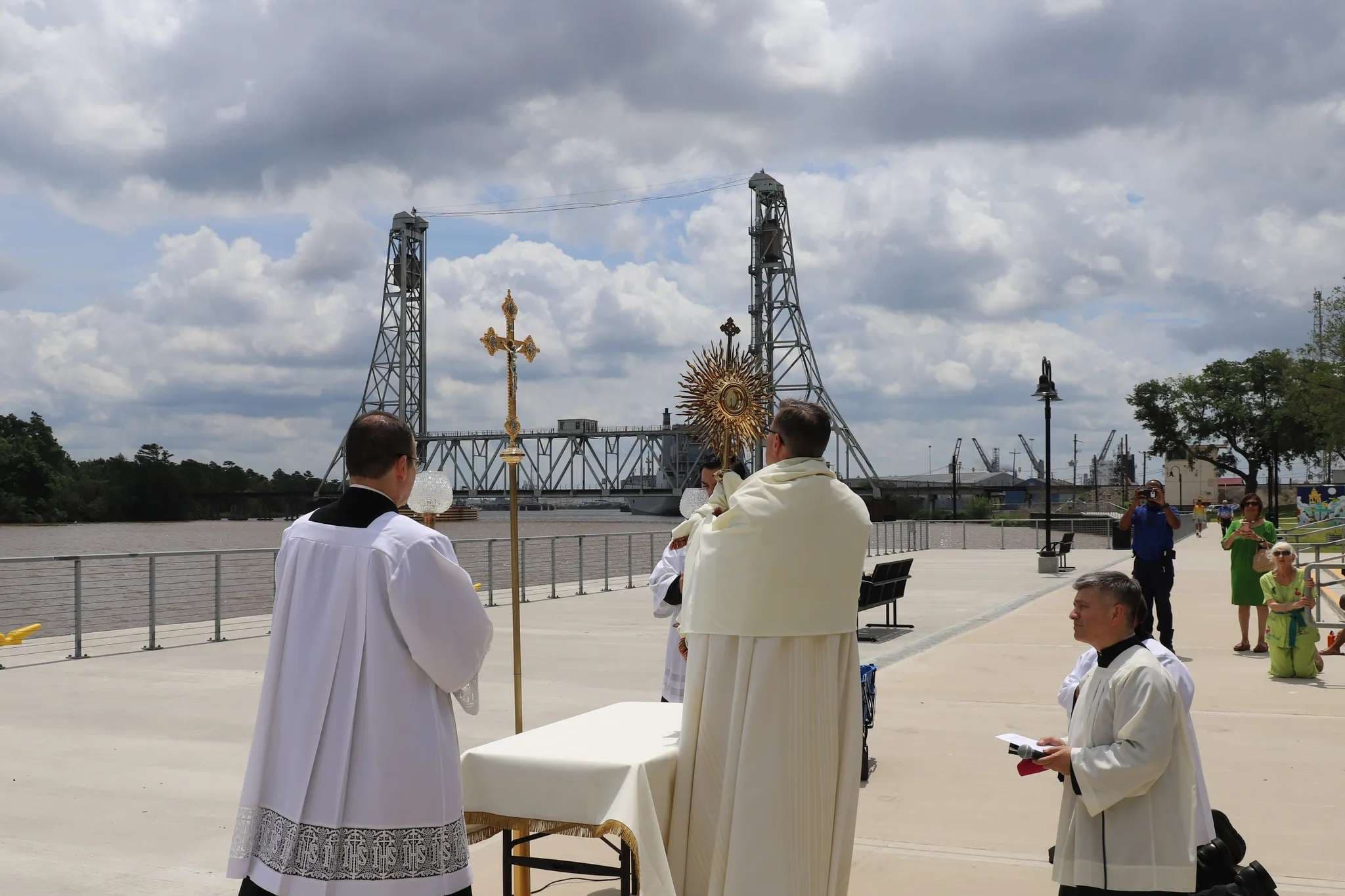 Texas bishop blesses river as hurricane season nears