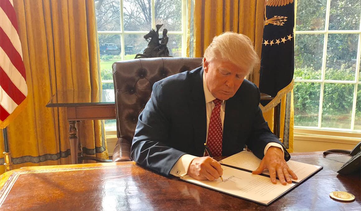 Trump signs executive order to reduce the size of the federal government with DOGE