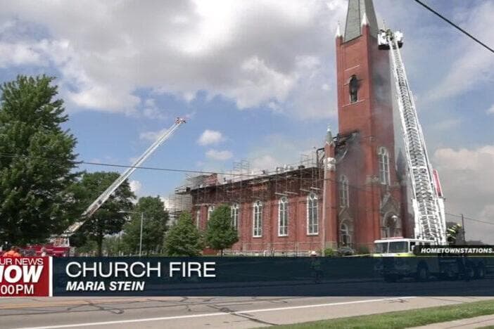 Ohio archdiocese: Historic church burned in May 29 fire may still be salvageable
