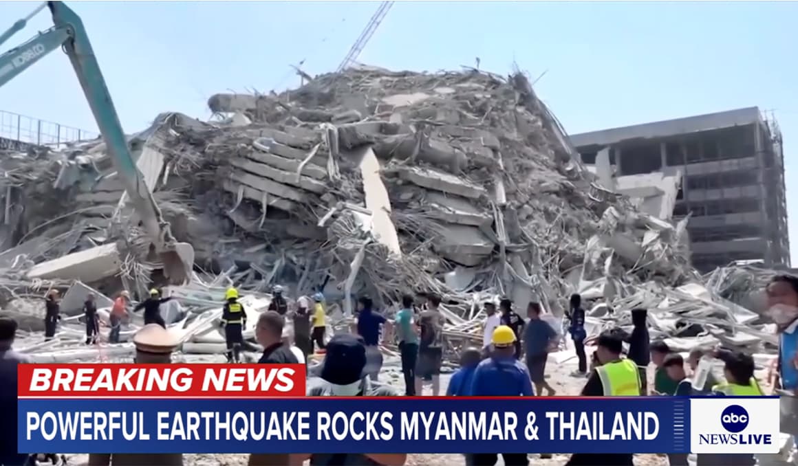 Pope Francis prays for victims of 7.7-magnitude earthquake that devastated Myanmar and Thailand